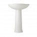 Naiture Porcelain Pedestal Sink With Chrome Finish Pop-up Bathroom Drain - 1-1 / 2 "with Overflow Hole - B01JICITAI